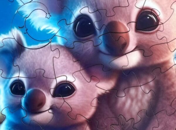 Puzzle drewniane - Hi, I'm little - Koala Kylo z mamą - 46 el. - obrazek 2