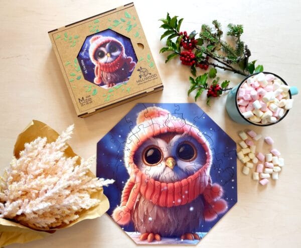 Puzzle drewniane - Hi, I'm little - Sowa Olivia - 46 el. - obrazek 3