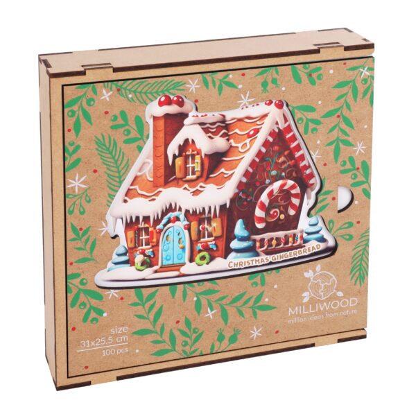 Puzzle drewniane - Christmas - Domek z piernika  100 el. - obrazek 6