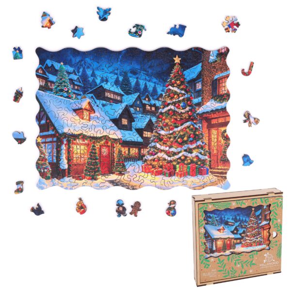 Puzzle drewniane - Christmas- Świąteczna wioska - 200 el. - obrazek 6