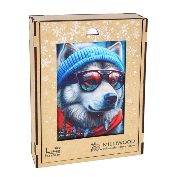 Wooden puzzle - Cold is cool - Alaskan Malamute Alex - 316 el. - Image 7