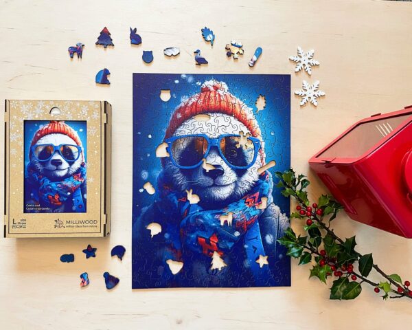 Wooden puzzle - Cold is cool - Crazy Panda Cezary - 316 el. - Image 3