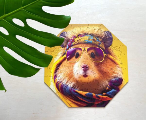Puzzle drewniane - Funnymals -  Hippy Chomik - 90 el. - obrazek 2