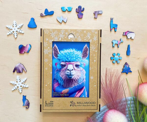Wooden Puzzle - Cold is cool - Christina Cheeky Alpaca - 316 el. - Image 3