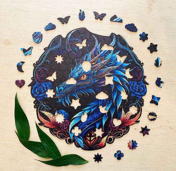 Puzzle drewniane - Peace and harmony - Smok - 206 el. - obrazek 2