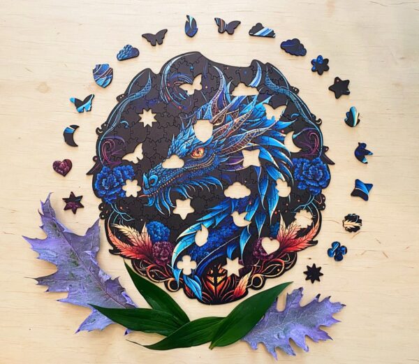 Puzzle drewniane - Peace and harmony - Smok - 206 el. - obrazek 4