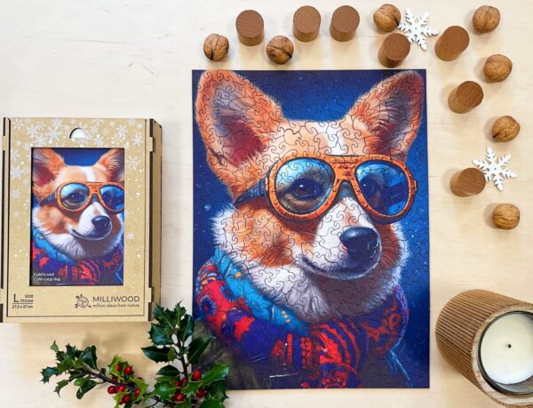 Wooden puzzle - Cold is cool - Colin Corgi Dog - 316 el. - Image 3