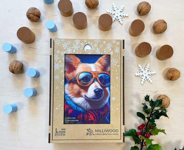 Wooden puzzle - Cold is cool - Colin Corgi Dog - 316 el. - Image 4