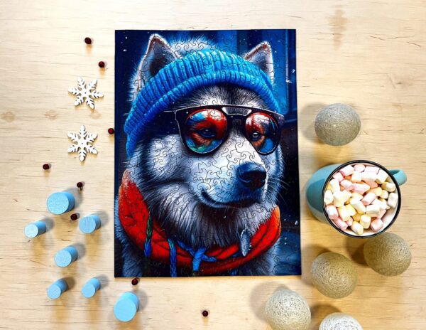 Wooden puzzle - Cold is cool - Alaskan Malamute Alex - 316 el. - Image 5