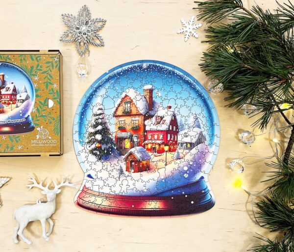 Puzzle drewniane - Christmas - Kula Śnieżna - 200 el. - obrazek 3