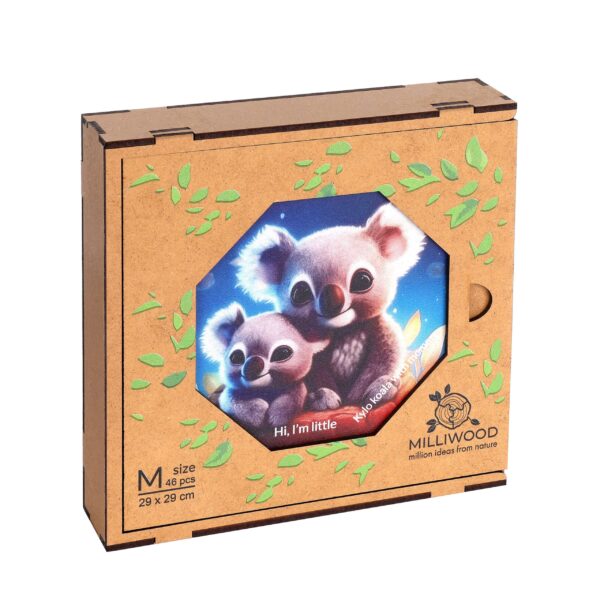 Puzzle drewniane - Hi, I'm little - Koala Kylo z mamą - 46 el. - obrazek 6