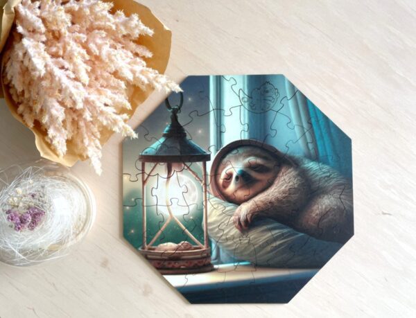 Wooden puzzle - Hi, I'm little - Simon Sloth - 46 el. - Image 7
