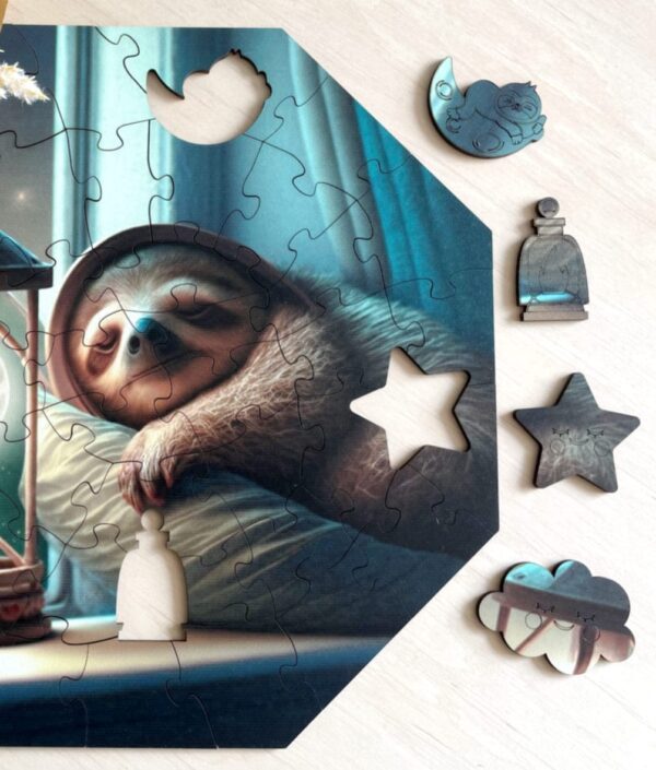 Wooden puzzle - Hi, I'm little - Simon Sloth - 46 el. - Image 3