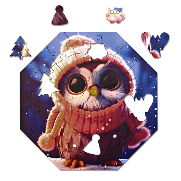 Puzzle drewniane - Hi, I'm little - Sowa Olivia - 46 el.