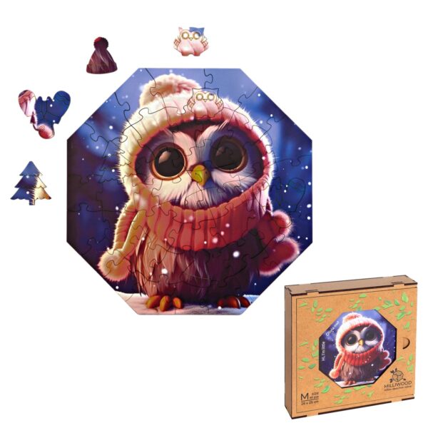 Puzzle drewniane - Hi, I'm little - Sowa Olivia - 46 el. - obrazek 6