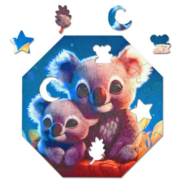 Puzzle drewniane - Hi, I'm little - Koala Kylo z mamą - 46 el.