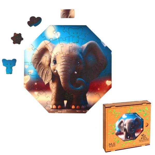 Wooden puzzle - Hi, I'm little - Ellie Elephant - 46 el. - Image 7