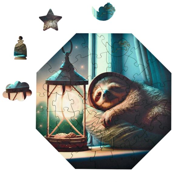 Puzzle drewniane - Hi, I'm little - Leniwiec Simon - 46 el. - obrazek 13