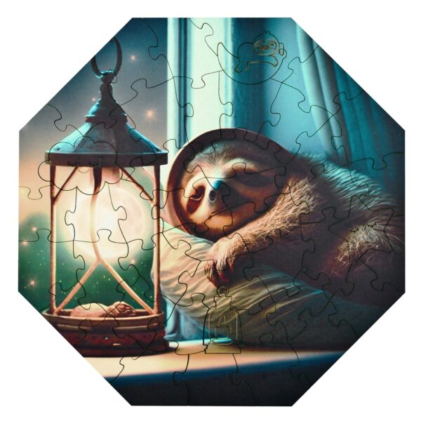 Puzzle drewniane - Hi, I'm little - Leniwiec Simon - 46 el. - obrazek 2