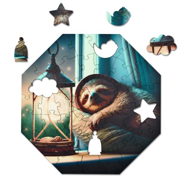 Wooden puzzle - Hi, I'm little - Simon Sloth - 46 el.
