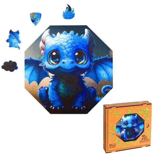 Wooden puzzle - Hi, I'm little - Diego Dragon - 46 el. - Image 7