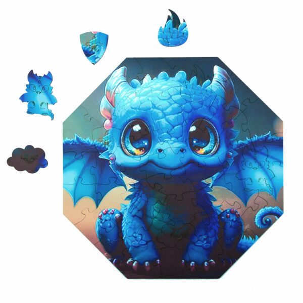 Drewniane puzzle - Hi, I'm little - Smok Diego - 46 el. - obrazek 12