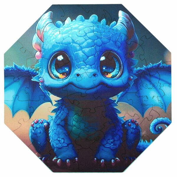 Drewniane puzzle - Hi, I'm little - Smok Diego - 46 el. - obrazek 2