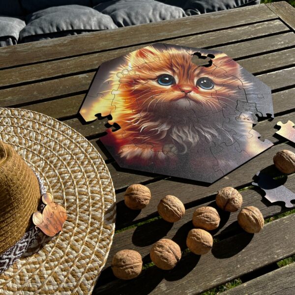 Puzzle drewniane - Hi, I'm little - Kotek Cali- 46 el. - obrazek 7