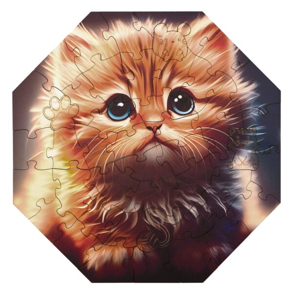 Puzzle drewniane - Hi, I'm little - Kotek Cali- 46 el. - obrazek 12