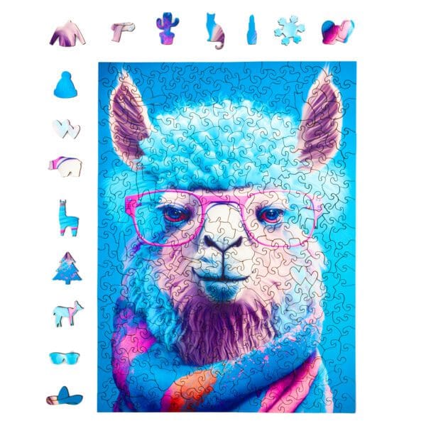 Wooden Puzzle - Cold is cool - Christina Cheeky Alpaca - 316 el.
