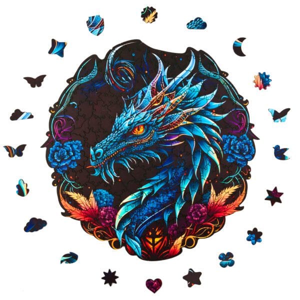 Puzzle drewniane - Peace and harmony - Smok - 206 el.