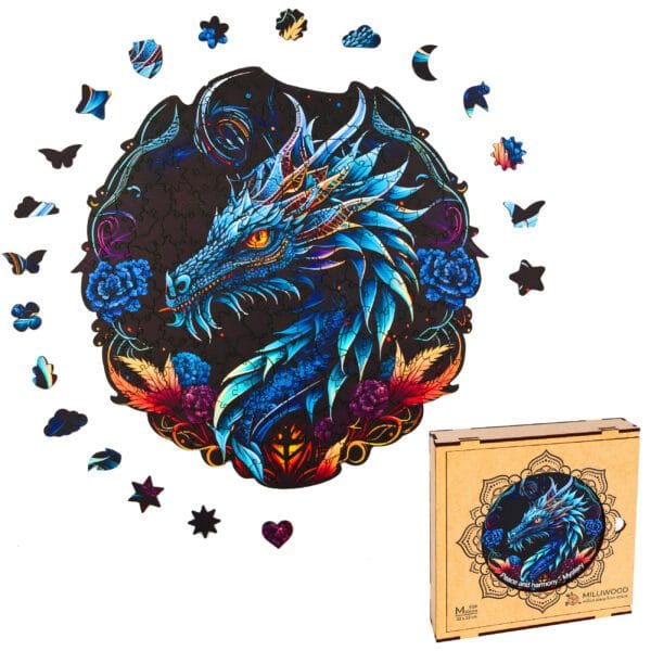 Puzzle drewniane - Peace and harmony - Smok - 206 el. - obrazek 7