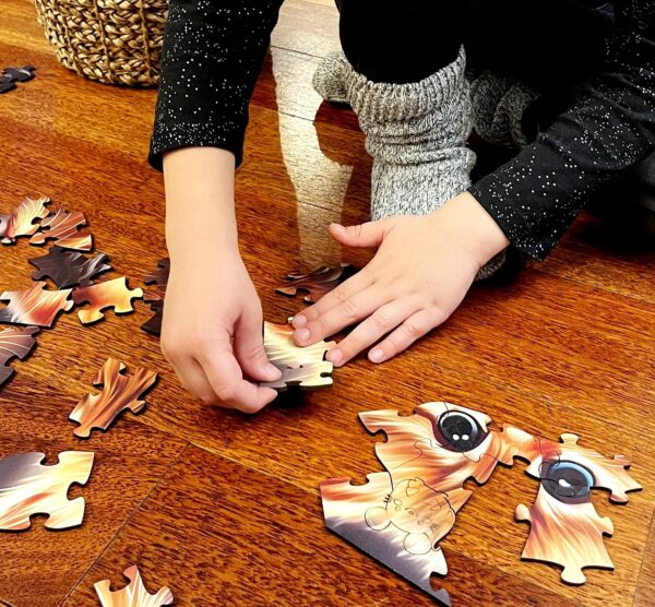 Puzzle drewniane - Hi, I'm little - Kotek Cali- 46 el. - obrazek 9