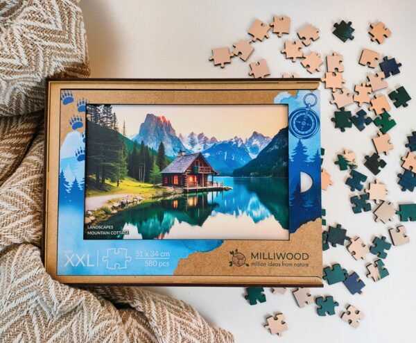 Puzzle drewniane - Landscapes - Górska Chata - 580 el. - obrazek 6