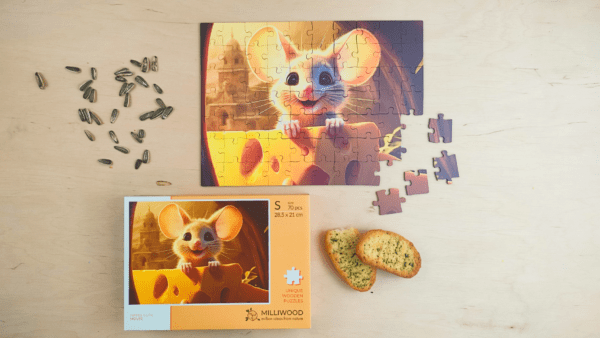 Wooden puzzle - Yipee Cutie - Mouse - 70 el. - Image 5