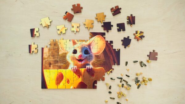 Wooden puzzle - Yipee Cutie - Mouse - 70 el. - Image 3
