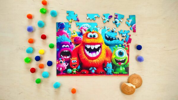 Puzzle drewniane - Dream Team - Kudłate Potworki - 50 el. - obrazek 2