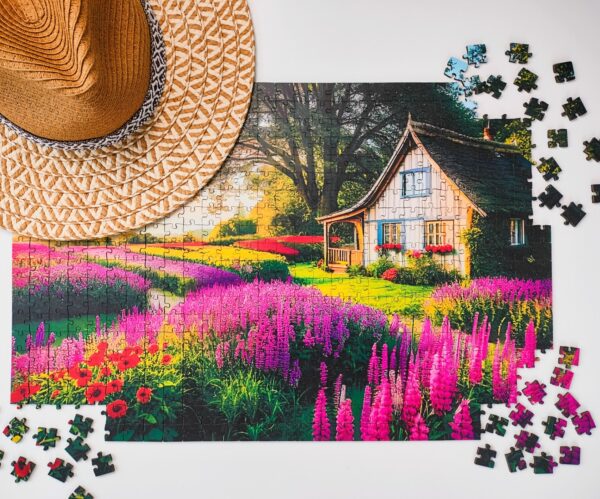 Puzzle drewniane - Landscapes - Wrzosowa Chata - 580 el. - obrazek 6