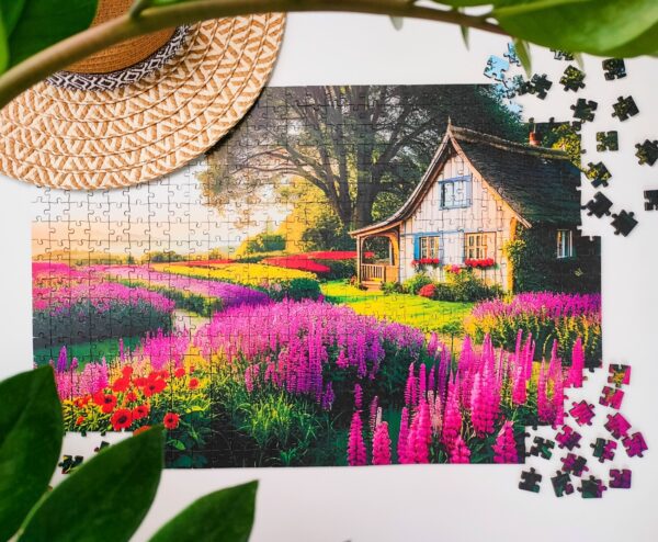 Puzzle drewniane - Landscapes - Wrzosowa Chata - 580 el. - obrazek 7