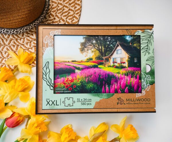 Puzzle drewniane - Landscapes - Wrzosowa Chata - 580 el. - obrazek 8