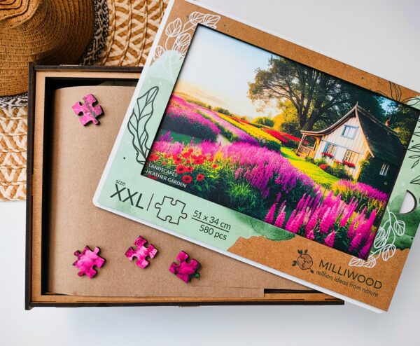 Puzzle drewniane - Landscapes - Wrzosowa Chata - 580 el. - obrazek 9