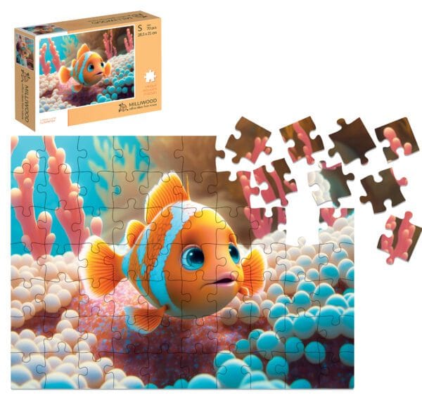 Puzzle drewniane - Yippee Cutie - Rybka - 70 el.
