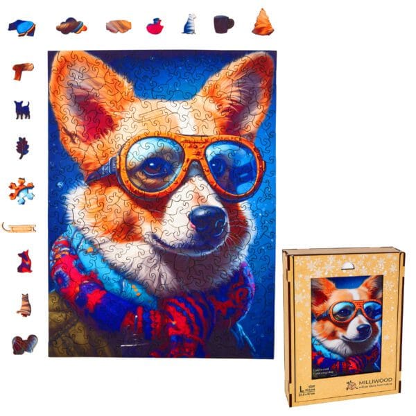 Wooden puzzle - Cold is cool - Colin Corgi Dog - 316 el. - Image 6