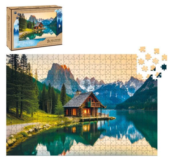 Puzzle drewniane - Landscapes - Górska Chata - 580 el.