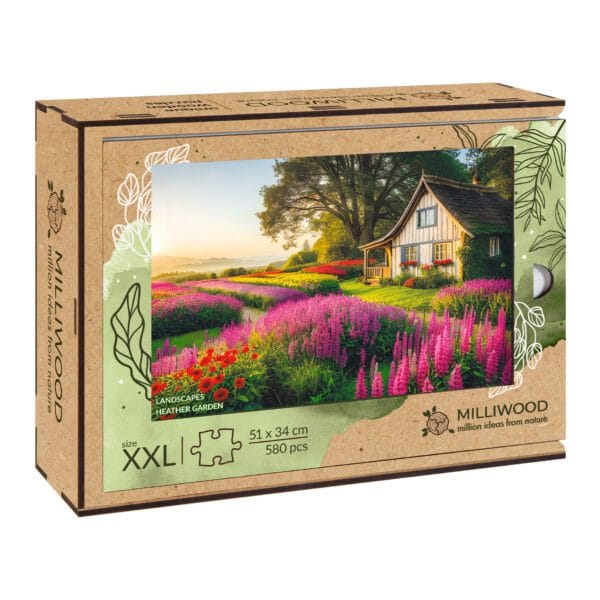 Puzzle drewniane - Landscapes - Wrzosowa Chata - 580 el. - obrazek 14