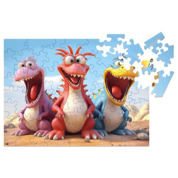 Puzzle drewniane - Dream Team - Dinozaury - 50 el. - obrazek 2