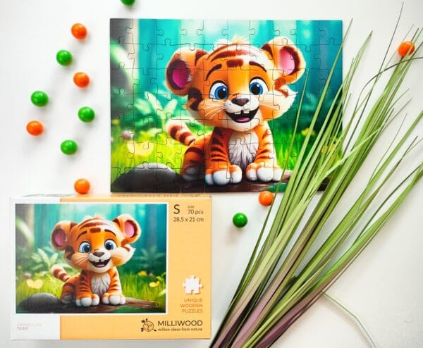 Puzzle drewniane - Yippee cutie - Tygrysek - 70 el. - obrazek 7