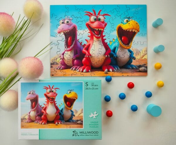 Puzzle drewniane - Dream Team - Dinozaury - 50 el. - obrazek 7
