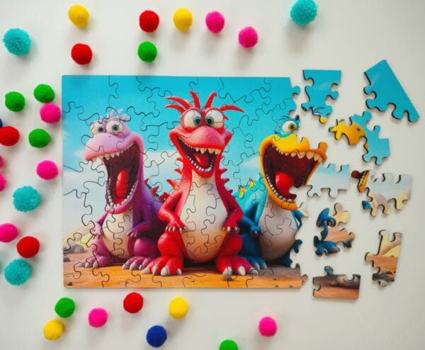 Puzzle drewniane - Dream Team - Dinozaury - 50 el. - obrazek 4