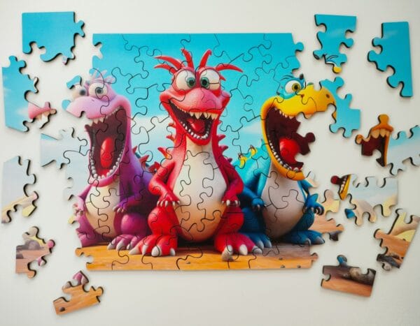 Puzzle drewniane - Dream Team - Dinozaury - 50 el. - obrazek 5